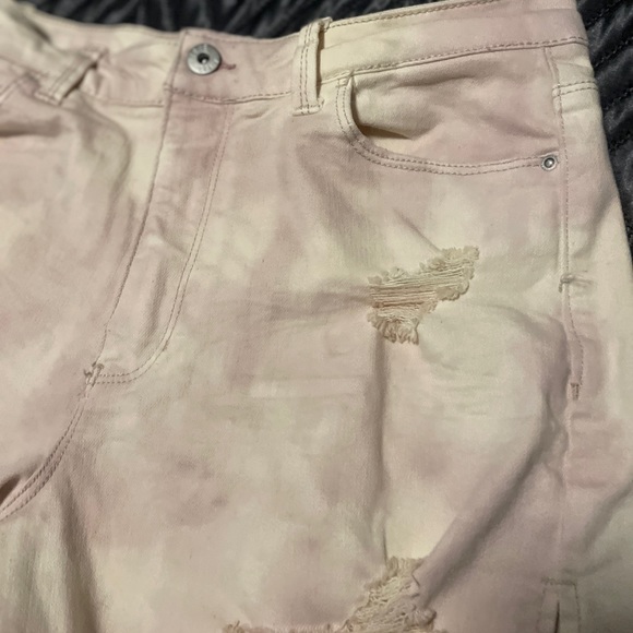 Pink and white tie dye shorts. True Craft size 9 - Picture 3 of 5